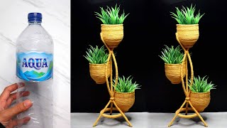 Plastic Bottle Flower Vase DIY Ideas  Home Decor  Ide Kreatif Rak dari Botol Plastik Bekas [upl. by Tadich819]