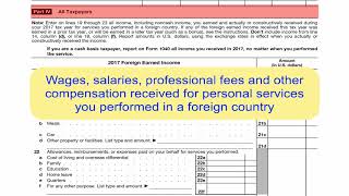 Form 2555 Foreign Earned Income Exclusion [upl. by Sirrot16]