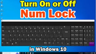 How to Turn On or Off Num Lock in Windows 10 PC or Laptop [upl. by Korry494]