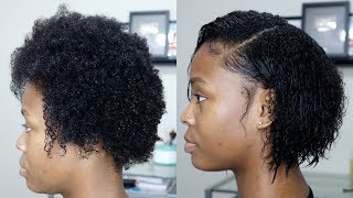 OMG I TEXLAXED MY NATURAL HAIR 4b CURLY ➡️ WAVY FULL TUTORIAL [upl. by Salman]