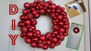 Easy DIY Ornament Wreath [upl. by Nettirb]