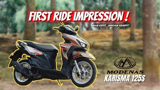 MODENAS KARISMA 125S 2022 🔥  FIRST TIME BAWAK SKUTER [upl. by Kacie]