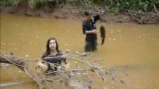 noodling is extreme fishing crazy but fun monster flathead catfish [upl. by Fellows]