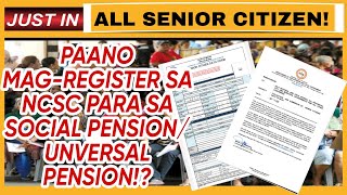 ATTENTION TO ALL SENIOR CITIZEN PAANO MAGREGISTER SA NCSC PARA SA SOCIAL PENSIONTAGALOG TUTORIAL [upl. by Nerreg]