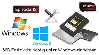 Wichtigste Einstellungen für SSD Festplatten unter Windows 7 amp 8  PC SOS TV [upl. by Atirak]