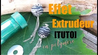 TUTO LEFFET EXTRUDEUR EN FIMO  CERNIT [upl. by Einot326]