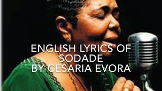 Cesaria Evora Sodade With English Lyrics [upl. by Elyl366]