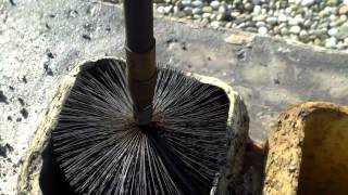 cleaning chimney for the woodstove  easy   schoorsteenvegen [upl. by Shirah]