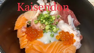 海鮮丼  Kaisendon  Japanese Seafood Rice Bowl  Kaisen Donburi Recipe [upl. by Gombach]