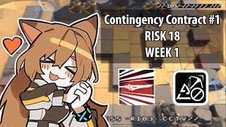 Arknights  CC1 Pyrite Gorge Risk 18 Week 1 Sniper Ceobe [upl. by Ylrebnik135]