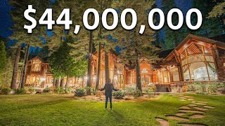 Touring a 44000000 Lake Tahoe WATERFRONT Mansion [upl. by Sille452]