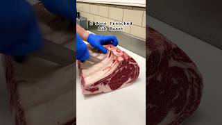 How to French a Rib Roast at Alpine Butcher steak [upl. by Bowler]