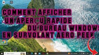 COMMENT AFFICHER UN APERÇU RAPIDE DU BUREAU WINDOWS EN SURVOLANT AERO PEEK shorts [upl. by Durwin]