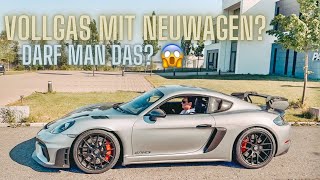 PORSCHE CAYMAN GT4 RS  Erste Fahrt mit 0 Km Neuwagen 😳 [upl. by Ferreby]