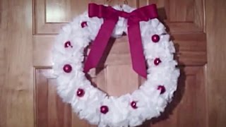 DIY Christmas Plastic Bag Wreath [upl. by Smaj]