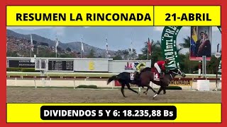 RESUMEN COMPLETO 👉 LA RINCONADA INH hoy Domingo 21 de ABIRLde 2024 [upl. by Haidabez100]