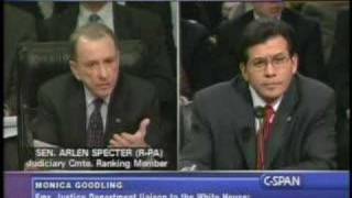 Alberto Gonzalez Questioned By Arlen Specter on Firings [upl. by Halyahs]