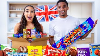 WE TRIED BRITISH SNACKS FOR THE FIRST TIME [upl. by Pesvoh]