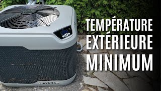 Comment changer la température extérieure minimum sur la thermopompe Nirvana FC100 [upl. by Kenton]