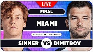 SINNER vs DIMITROV • ATP Miami Open 2024 Final • LIVE Tennis PlaybyPlay Stream [upl. by Garret]