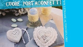 Tutorial Bomboniera all uncinetto  Scrigno a cuore crochet 13 [upl. by Medorra]