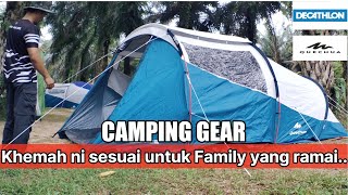 REVIEW amp TUTORIAL  KHEMAH CAMPING  QUECHUA ARPENAZ FAMILY 41 FRESH BLACK [upl. by Bohlen]