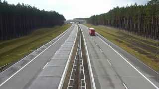 Autostrada  Highway A2 Widok z wiaduktu [upl. by Cired]