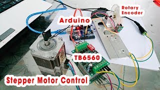 How to stepper motor control with driver TB6560 and Arduino Rotary Encoder [upl. by Antebi801]