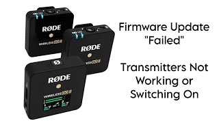 Rode Wireless Go 2 FIRMWARE UPDATE FAIL ratihomebook rodewirelessgo [upl. by Llemert]