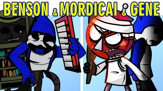 Benson Vs Starved Mordicai amp Gene its HIRED OR FIRED amp Friday Night Funkin  Sprites Bold Or Brash [upl. by Anawyt]