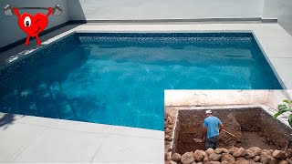 Construí una Piscina o Alberca con mis propias manos sin ayuda 💪 Hecho en casa paso a paso piscina [upl. by Aisitel]