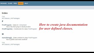 Documentation comments  usage of Javadoc  creating java doc html page  Identifiers [upl. by Nilpik]