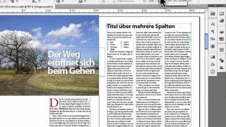 Neu in InDesign CS5 Über und in mehreren Spalten [upl. by Abraham]