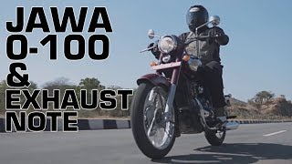 Jawa 0 to 100 and Exhaust Note 🔊 [upl. by Sirapal969]