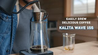 How To Make Pour Over Coffee With The Kalita Wave 155 Brewer  A Simple Guide To Brewing Coffee [upl. by Selina]