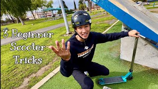 BEST 3 BEGINNER SCOOTER TRICKS [upl. by Rugen163]