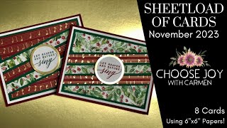 November 2023 SheetLoad of Cards SLCTNov2023 [upl. by Eillehs199]