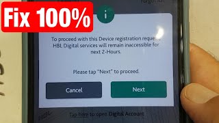 To proceed with this device registration request HBL Digital services will remain inaccessible for [upl. by Franza]