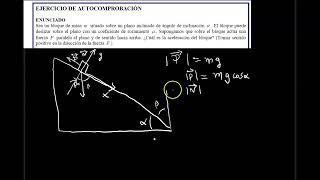 Problema de plano inclinado con roce y fuerza adicional Curso Física 0 UNED [upl. by Enalda]