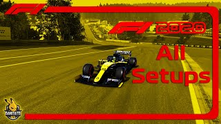 F1 2020 todos los reglajes  All setups [upl. by Hsur]