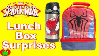 Spiderman Lunch Box Surprises with Shopkins Minecraft and Baymax [upl. by Sheff312]