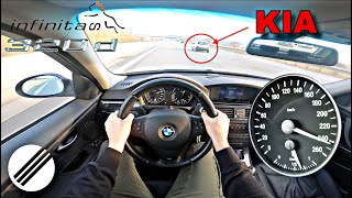 BMW E90 320d STAGE 1 INFINITAS TOP SPEED DRIVE ON GERMAN AUTOBAHN 🏎 [upl. by Endys]