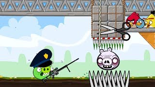 Crush Bad Piggies  BAD PIG GOT SQUASH TO DEATH BY 3 ANGRY BIRDS [upl. by Mulderig]