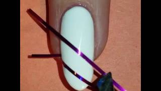 Simple Nail Art Design using Striping Tape [upl. by Chickie]