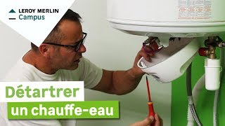 Comment détartrer un chauffe eau  Leroy Merlin [upl. by Anidal]