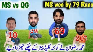 Muhammad Rizwan brilliant batting  QG vs MS match highlights funny video 😂  PSL 9 funny 🤣 [upl. by Disario]