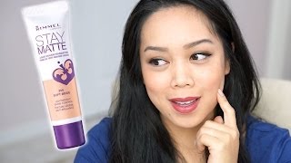 NEW Rimmel Stay Matte Liquid Mousse Foundation first impression review  itsjudytime [upl. by Frederiksen]