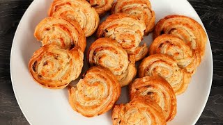 Salmon And Cream Cheese Puff Pastry Pinwheels [upl. by Ramirol]