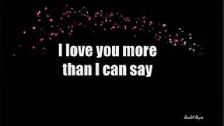 MORE THAN I CAN SAY  Lyrics [upl. by Calise]