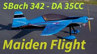 Goldwing RC SBach 342 DA35 Maiden Flight Day [upl. by Ennalorac768]